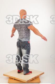 Whole body modeling reference blue jeans gray tshirt 0014
